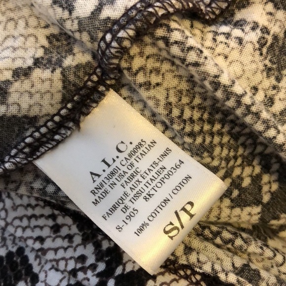 A.L.C. kati Snake Print Top in Nude S - Picture 5 of 8